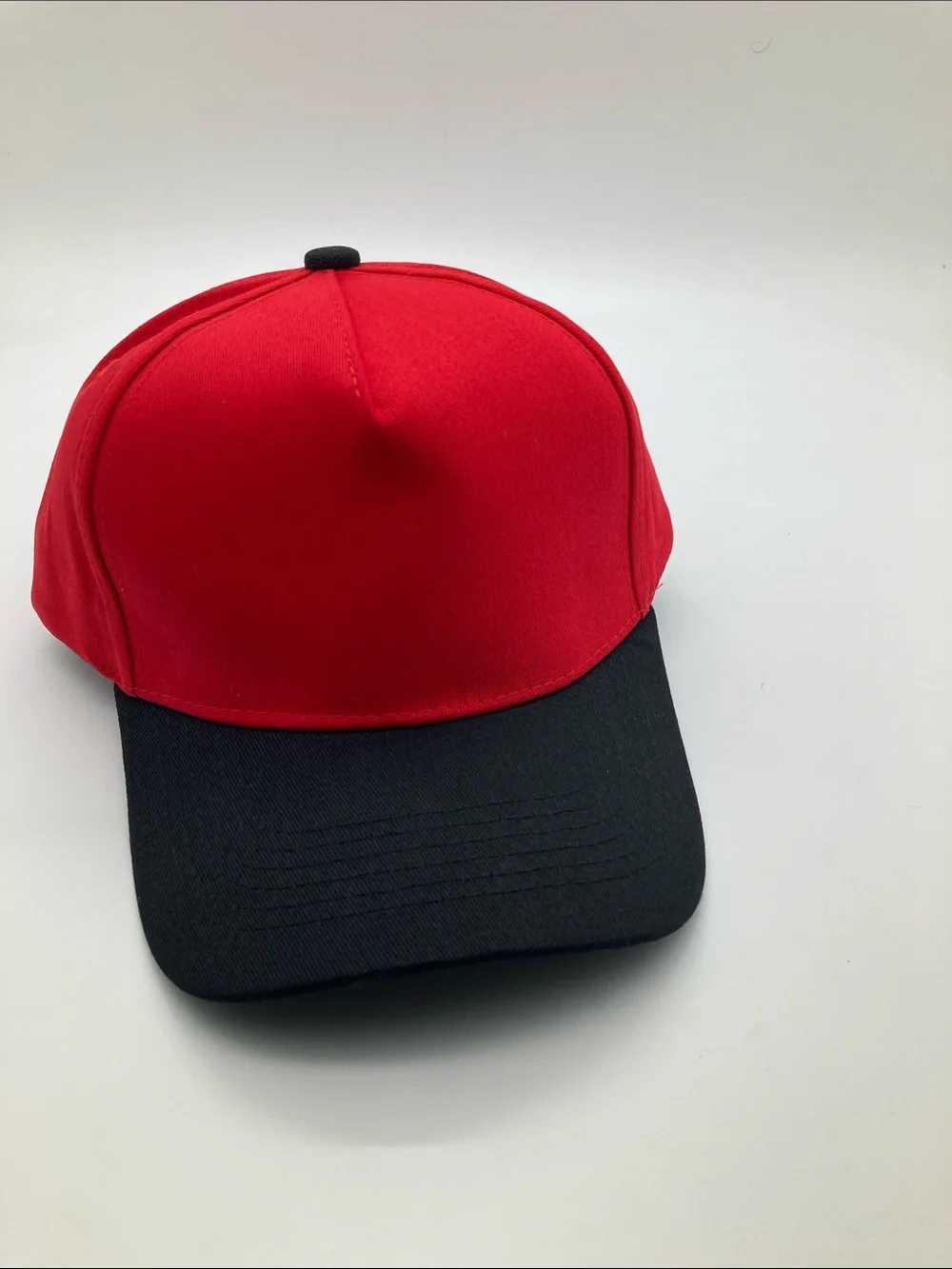 Kids Red and Black Baseball Cap - Youth Adjustable Hat
